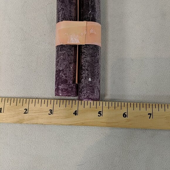 Vance Kitira 2 Pair Set Purple Taper Candlesticks 7/8" x 12" Floral Scented - Picture 8 of 8